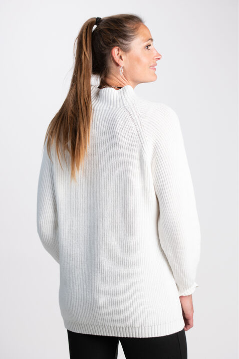 Long Sleeve Mock Neck Sweater , Cream, original