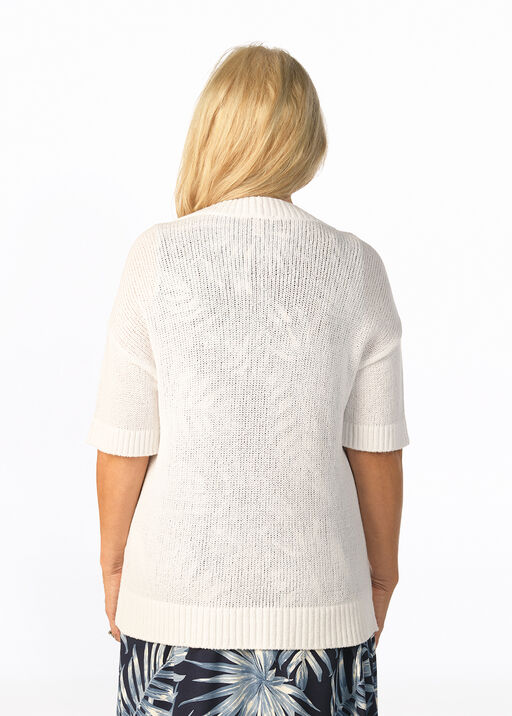 Posh Sweater Cardi, White, original