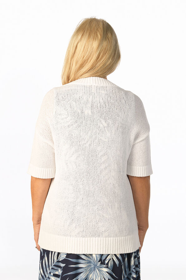 Posh Sweater Cardi, White, original image number 1