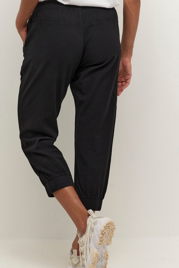100% Cotton Capri Pants, Black, original image number 2