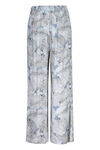Tribal Laced Front Leaf Print Crop Palazzo Pant, Blue, original image number 2