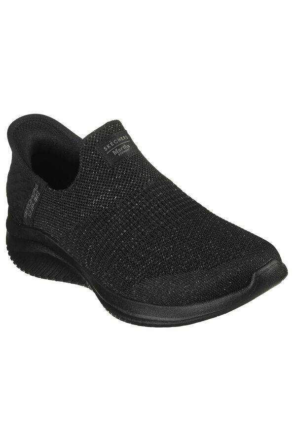 Ultra Flex 3 Slip-In Metallic Sneaker, Black, original image number 1