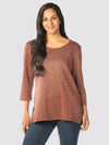 Softest-Ever Ribbed Ringlet Tunic, Rust, original image number 0