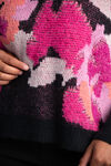 V-Neck Camo Sweater, Pink, original image number 5