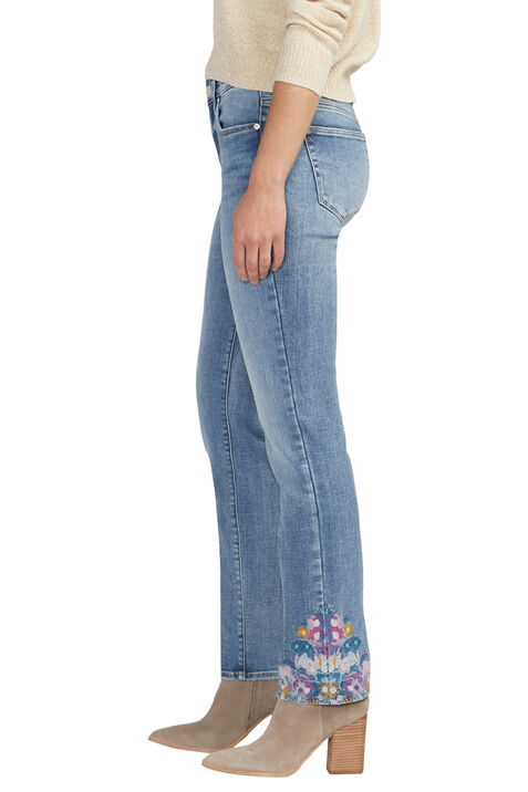 Ruby Straight-Leg Embroidered Jeans, Denim, original