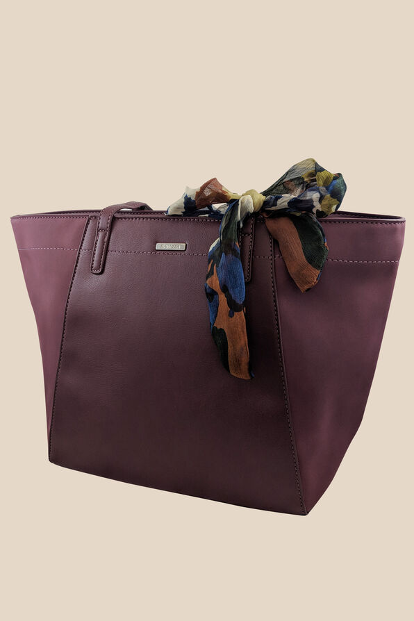 Tote with Scarf, Wine, original image number 0