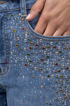 Audrey Colored Bling Ankle Jeans , Denim, original image number 2