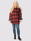 Suzanne's Plaid Shacket, Red, original image number 0