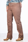 Straight Brown Ankle Pants, Brown, original image number 2