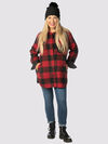 Suzanne's Plaid Shacket, Red, original image number 4