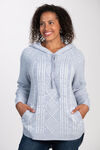 Cable Knit Hooded Sweater , , original image number 1