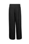 Wide Leg Ankle Pant with Fold Over Waist, Black, original image number 1
