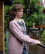 Cable-Knit  Braided Cardigan , Pink, original image number 0