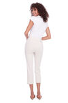 Linen Cropped Pant, Cream, original image number 1