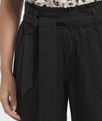 Black Paperbag Pants, Black, original image number 2