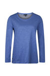 Cotton Crew Neck with Side Snaps, Blue, original image number 0