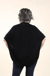 Poncho Sweater, Black, original image number 3