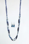 Crystal Lane Long Necklace Set , Blue, original image number 0