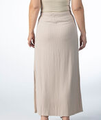 PULL ON MAXI SKIRT WITH SIDESLIT, Oatmeal, original image number 2