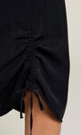 Flowy Drawstring Tencel Skirt, Black, original image number 2