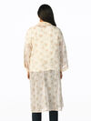 Sheer Floral Kimono, White, original image number 1