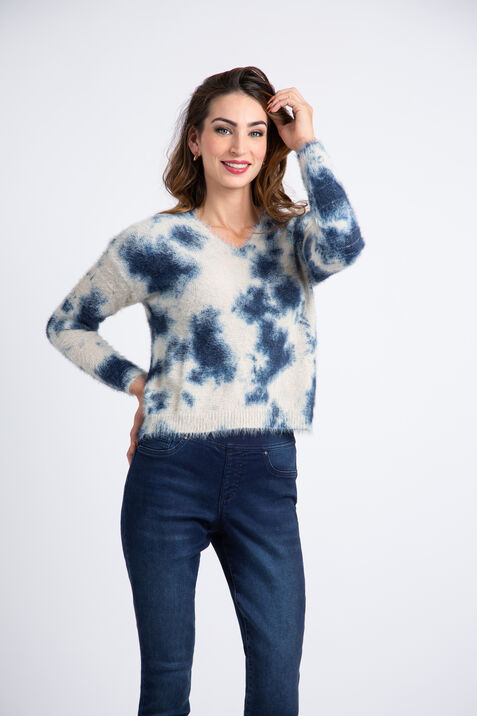 Long Sleeve Eyelash Sweater, Blue, original