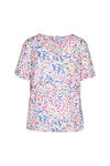 Ditzy Floral Print T-Shirt with Drawstring Waist, Multi, original image number 1