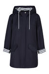 Hooded Rain Jacket with Striped Lining, Ink, original image number 2