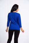 Triple Keyhole Hotfix Sweater, Blue, original image number 2
