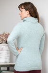 Cute Turtleneck Cowl Sweater, Aqua, original image number 2
