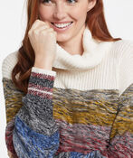 Colorful Cowl Spacedye Sweater, Multi, original image number 2