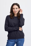 Long Sleeve Knit Pullover Sweater, Blue, original image number 0