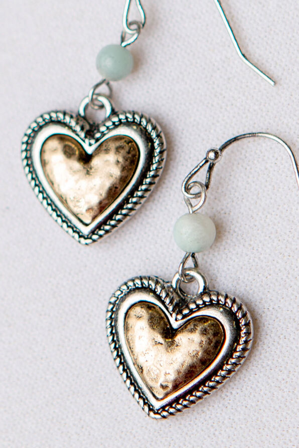 Heart Bead Earrings, Multi, original image number 1
