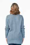 Waffle Side-Buttons Tunic, Blue, original image number 1