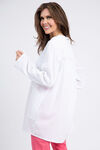Long Sleeve Button Down Tunic, White, original image number 1