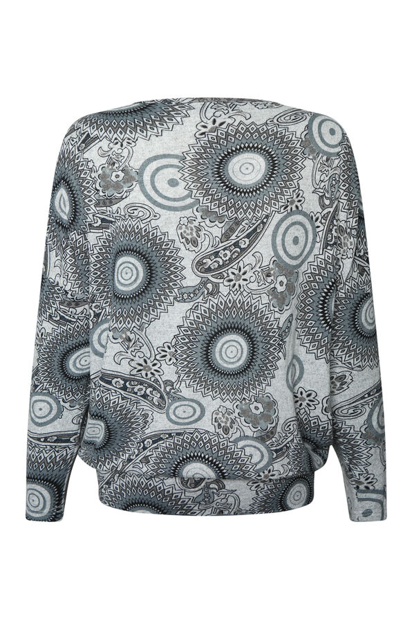 Bev Brushed Poly Sweater, Grey, original image number 1