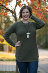 Yarn Recycled Cotton Sweater , Olive, original image number 0