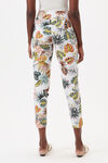 UP! Tummy Control Printed Ankle Pant, White, original image number 3