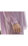 Long Sleeve Crinkle Crêpe Solid Tunic, Purple, original image number 2