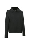 Cocoon Sweater with Cowl Neck, Black, original image number 0