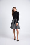 Long Sleeve Midi Sweater Dress , Black, original image number 0