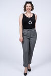 Waist-Tie Ankle Pant , Charcoal, original image number 0