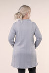 Tunic with Roll Tab Neck, Grey, original image number 1