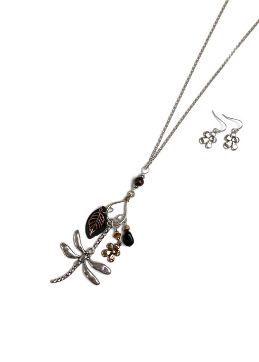 Dragonfly Necklace Set, Multi, original