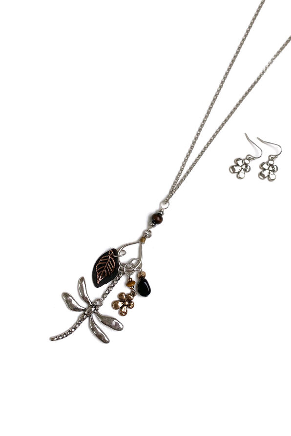 Dragonfly Necklace Set, Multi, original image number 0