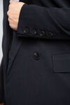 Double Breasted Lined Blazer, Black, original image number 4