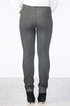 Pipping Pinned Pull-On Skinny Stretchy Pants, Charcoal, original image number 3