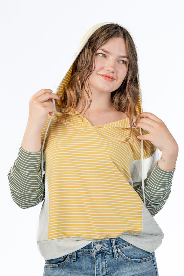 Stripe Hoodie Sweater, Multi, original image number 0