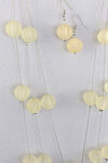 Bubbles Necklace and Earrings Set, Taupe, original image number 2