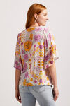 Flowy Kimono Sleeve Blouse w/ Tassels, Pink, original image number 1